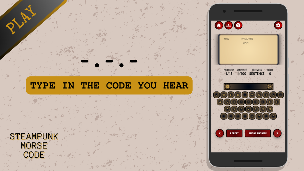 Steampunk Morse Code - عکس بازی موبایلی اندروید