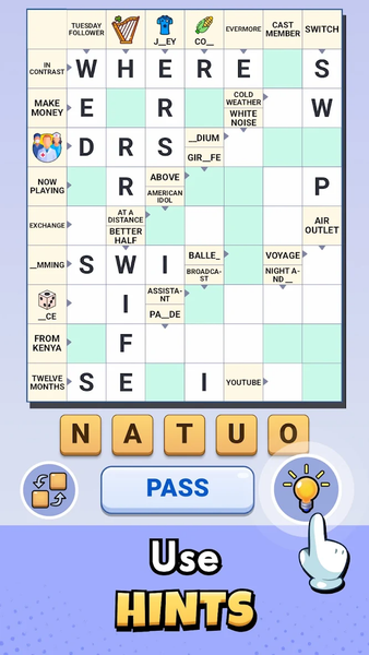 ۱v۱ Crossword GO - عکس بازی موبایلی اندروید