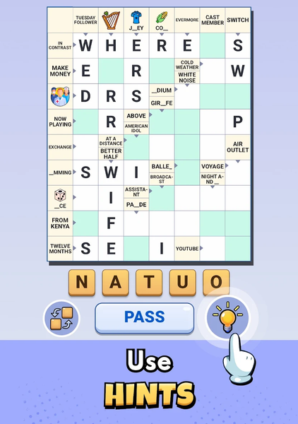 ۱v۱ Crossword GO - عکس بازی موبایلی اندروید