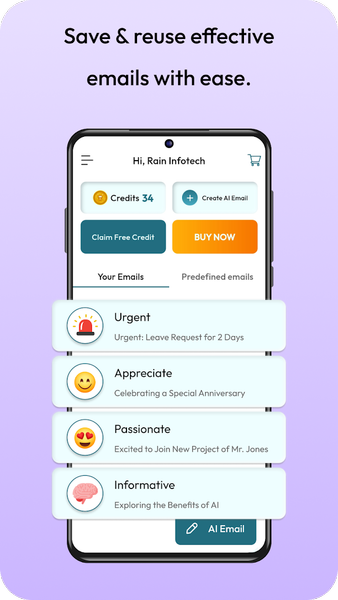 AI Email Writer - AI Assistant - عکس برنامه موبایلی اندروید