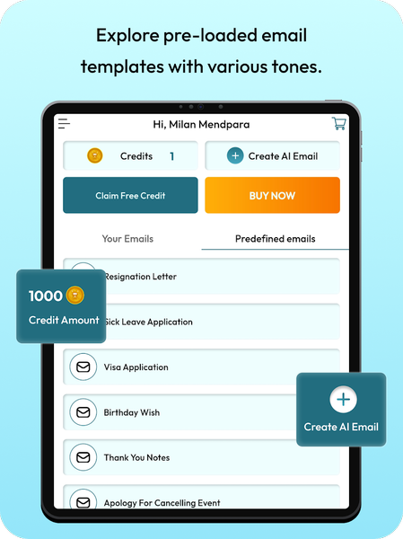 AI Email Writer - AI Assistant - عکس برنامه موبایلی اندروید