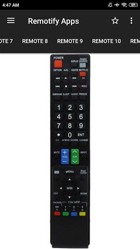 Remote Control For SHARP TV - عکس برنامه موبایلی اندروید