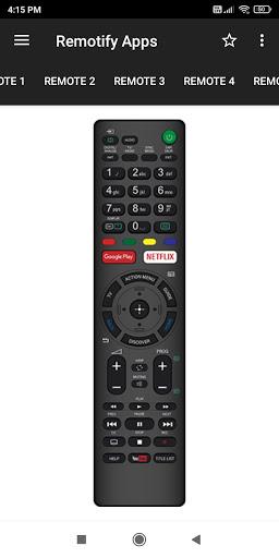 Remote Control For SONY TV - عکس برنامه موبایلی اندروید