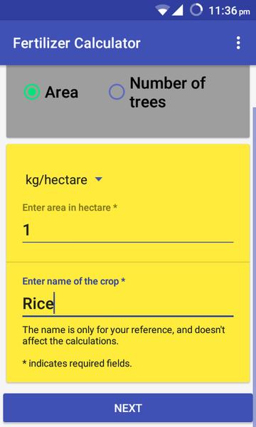 Fertilizer Calculator - عکس برنامه موبایلی اندروید
