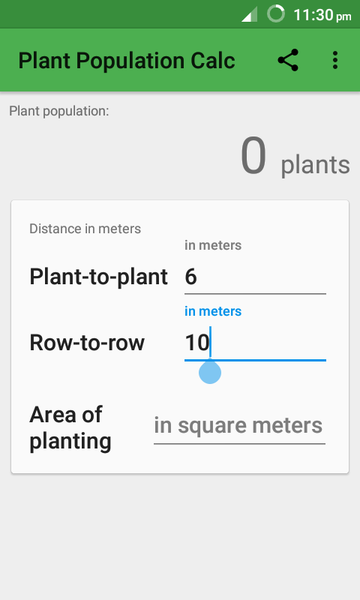 Plant Population Calculator - عکس برنامه موبایلی اندروید