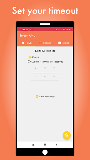 Screen Alive - keep screen on - Image screenshot of android app