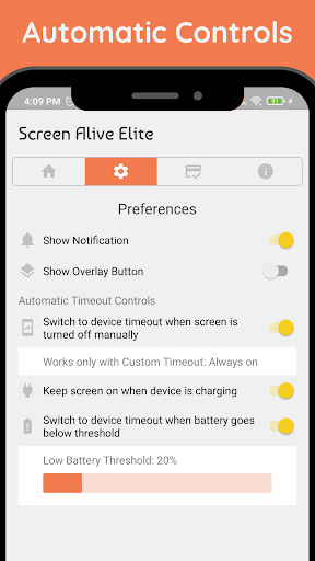 Screen Alive Elite: screen on - Image screenshot of android app