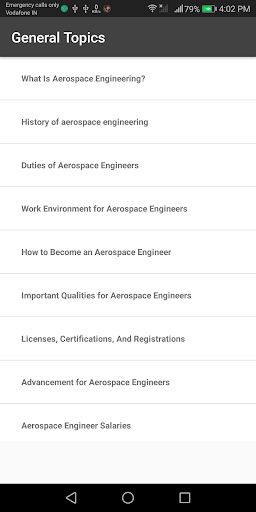 Aerospace Engineering - Image screenshot of android app