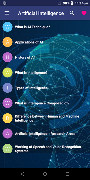 Artificial Intelligence - Image screenshot of android app