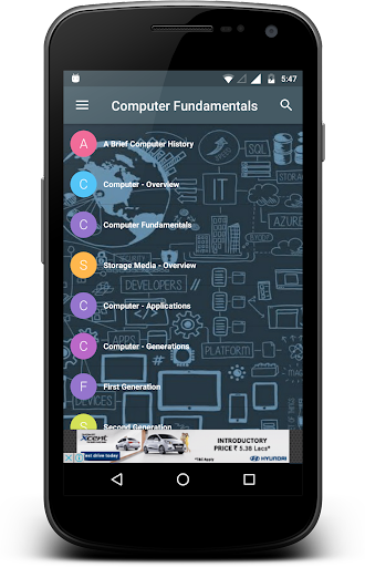 Computer Fundamentals - Image screenshot of android app