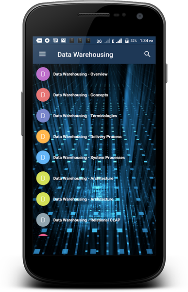 Data Warehousing - Image screenshot of android app