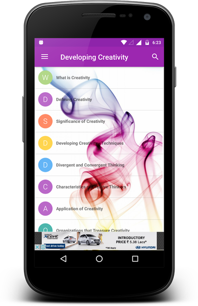 Developing Creativity - Image screenshot of android app