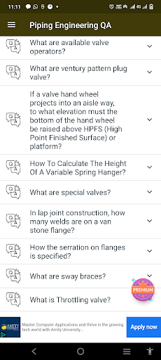 Piping Engineering QA - Image screenshot of android app