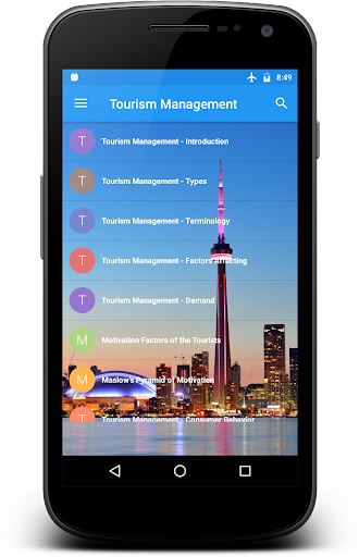 Tourism Management - Image screenshot of android app