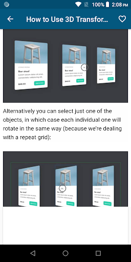 UX Design - Image screenshot of android app