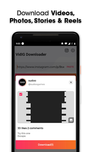 Video Downloader for Instagram, Story & Reels - Image screenshot of android app