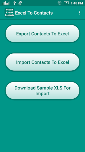 Export Import Excel Contacts - Image screenshot of android app