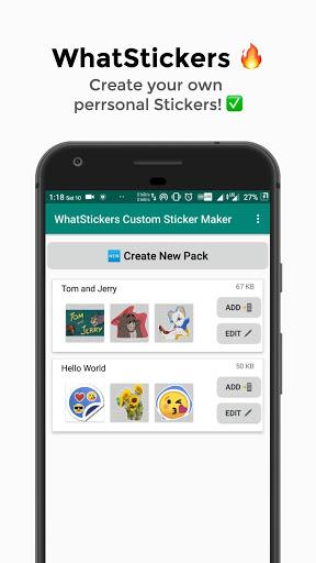 WhatStickers.in | Custom Personal Sticker Maker - عکس برنامه موبایلی اندروید