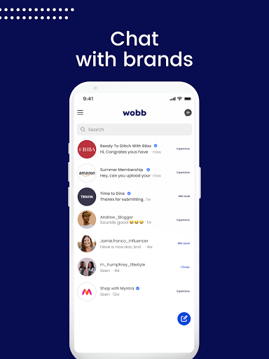 Wobb: Community of Creators, Marketers & Fans - عکس برنامه موبایلی اندروید