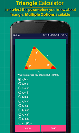 Triangle Calculator Pro - Image screenshot of android app