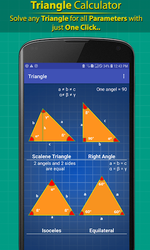 Triangle Calculator Pro - عکس برنامه موبایلی اندروید