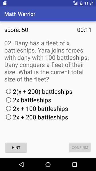 Math Warrior - Gameplay image of android game