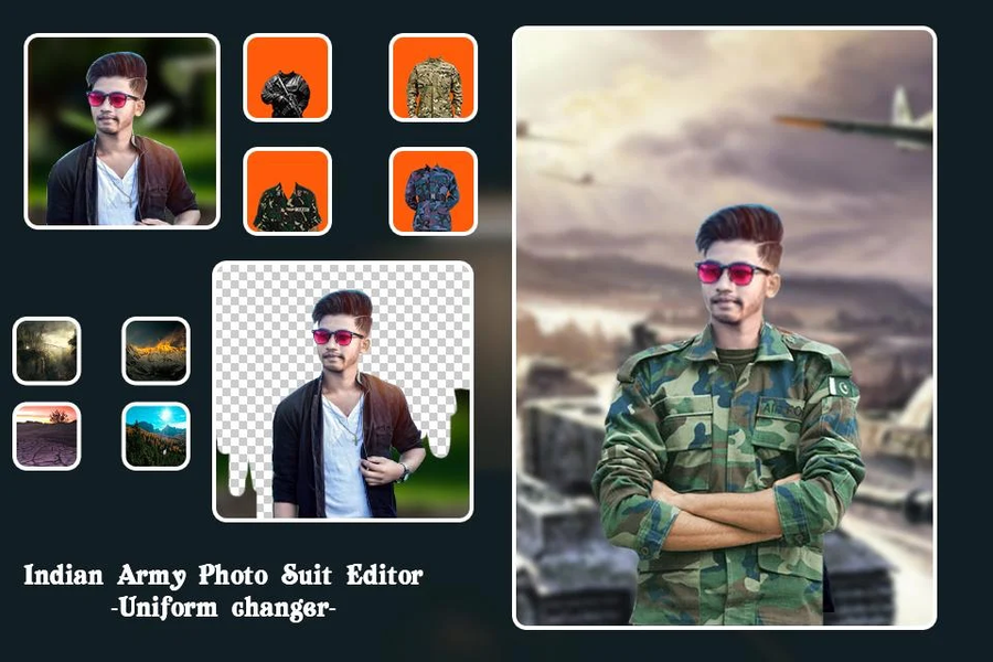 Indian Army  Photo Suit Editor - عکس برنامه موبایلی اندروید