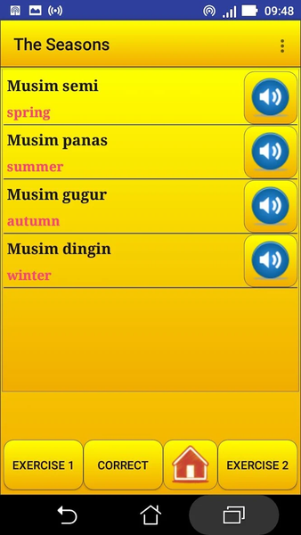 Learning indonesian language ( - عکس برنامه موبایلی اندروید