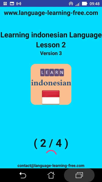 Learning indonesian language ( - عکس برنامه موبایلی اندروید