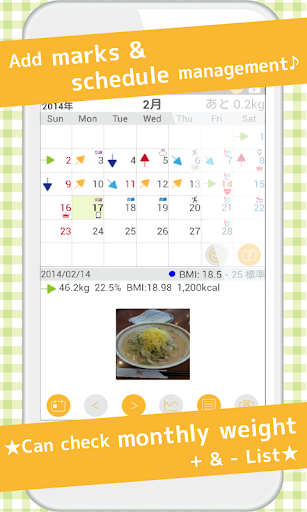 DietCalendar (weight) - Image screenshot of android app