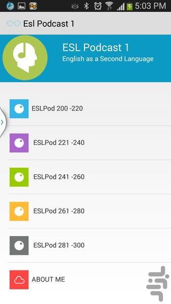 پادکست آموزش زبان  انگلیسی- سری 1 - Image screenshot of android app