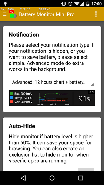 Battery Monitor Mini - عکس برنامه موبایلی اندروید