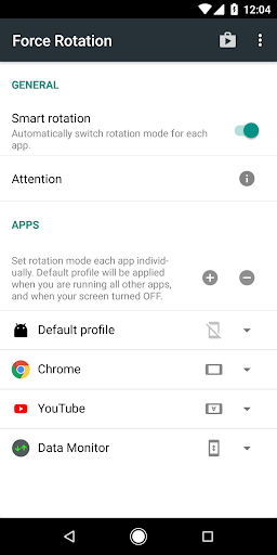 Force Rotation: Auto-rotate - Image screenshot of android app