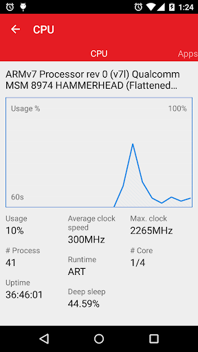 Task Manager: monitor CPU, RAM, and battery - Image screenshot of android app