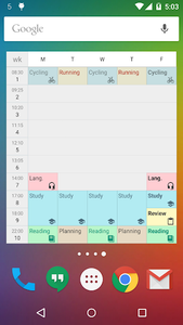 Timetable (Widget) - Image screenshot of android app