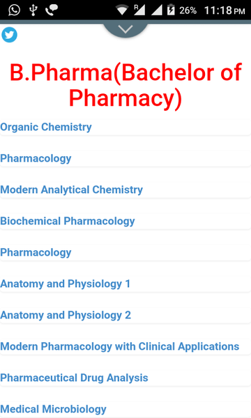 BPharm Study Notes - Image screenshot of android app