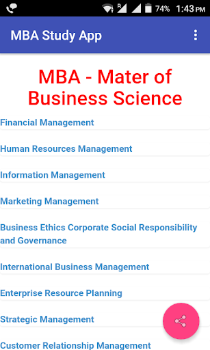 MBA Study App - Image screenshot of android app