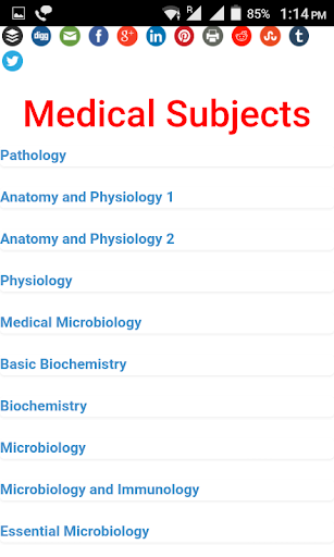 Medical Study Notes - عکس برنامه موبایلی اندروید