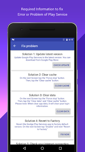 Fix Play - Service (Update & Info & Repair) - عکس برنامه موبایلی اندروید