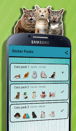 WASticker Cats - Image screenshot of android app