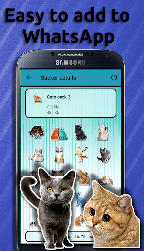 WASticker Cats - Image screenshot of android app