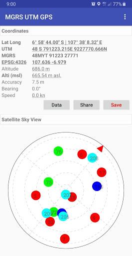 MGRS UTM GPS - عکس برنامه موبایلی اندروید