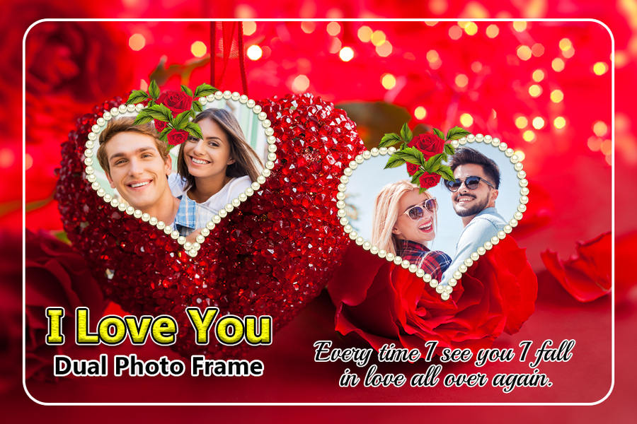 I Love You Dual Photo Frame - عکس برنامه موبایلی اندروید