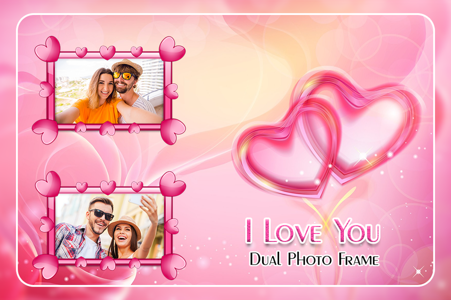 I Love You Dual Photo Frame - عکس برنامه موبایلی اندروید