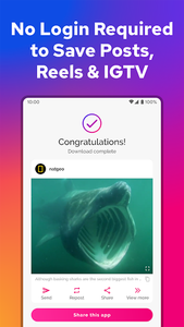Downloader for Instagram: Video Photo Story Saver - عکس برنامه موبایلی اندروید