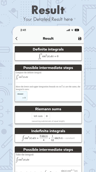 Integral Calculator with Steps - عکس برنامه موبایلی اندروید