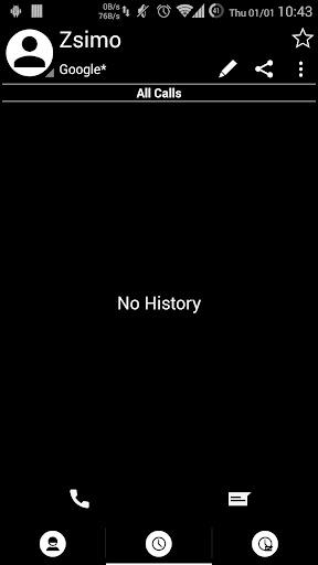 Dialer Theme Black White drupe - عکس برنامه موبایلی اندروید