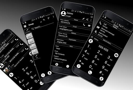 Dialer Theme Black White drupe - Image screenshot of android app