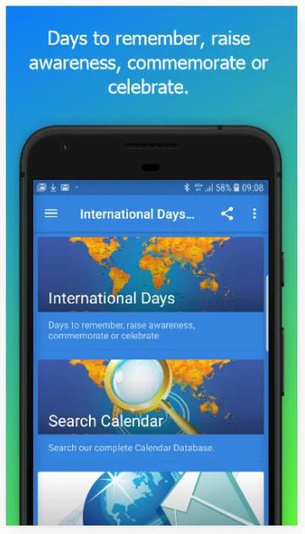 Calendar with International Da - Image screenshot of android app