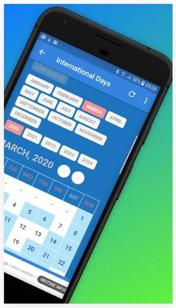 Calendar with International Da - Image screenshot of android app